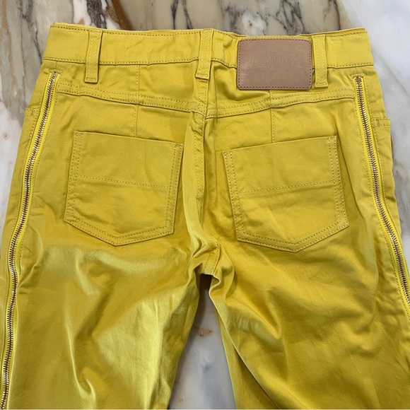 Louis Vuitton cropped ankle jeans gold side zippers Sz 0 - Picture 3 of 16